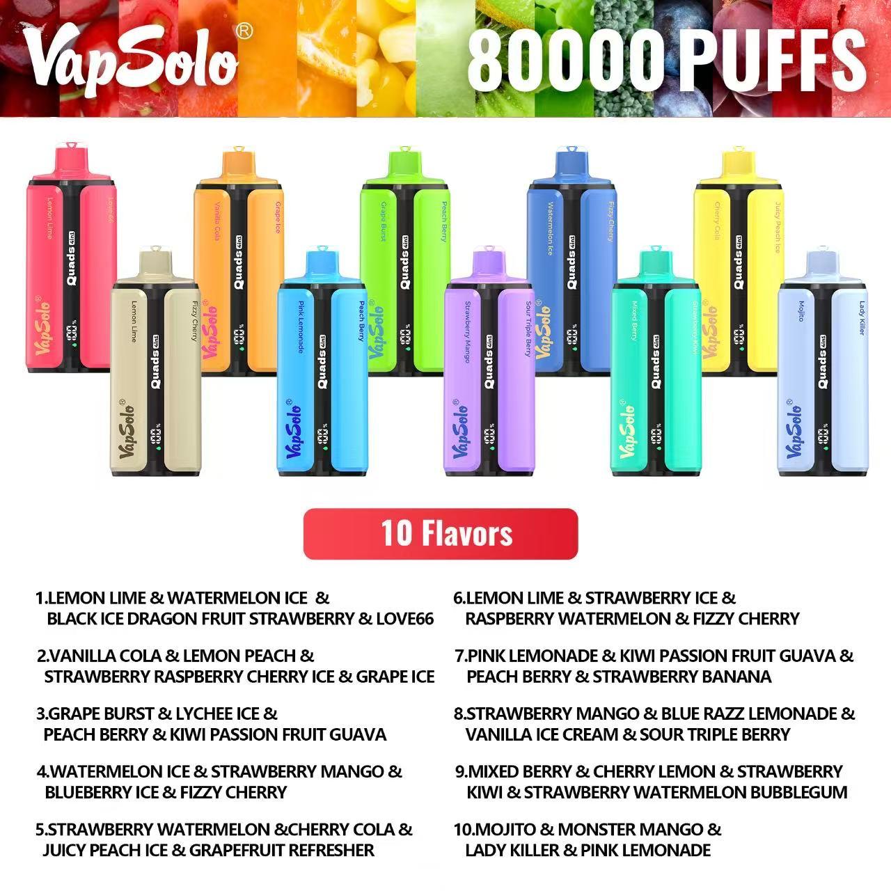 VapSolo Quads 4 in 1 - 80k puffs